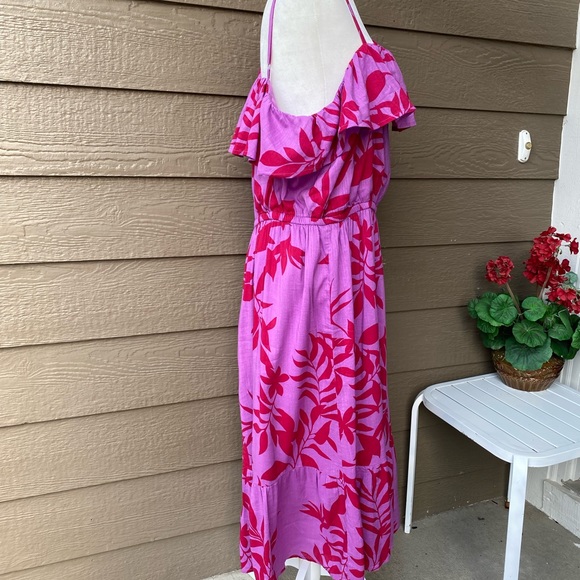 NWT Old Navy One Shoulder Waist Defined Midi Floral  Dress - Picture 12 of 15